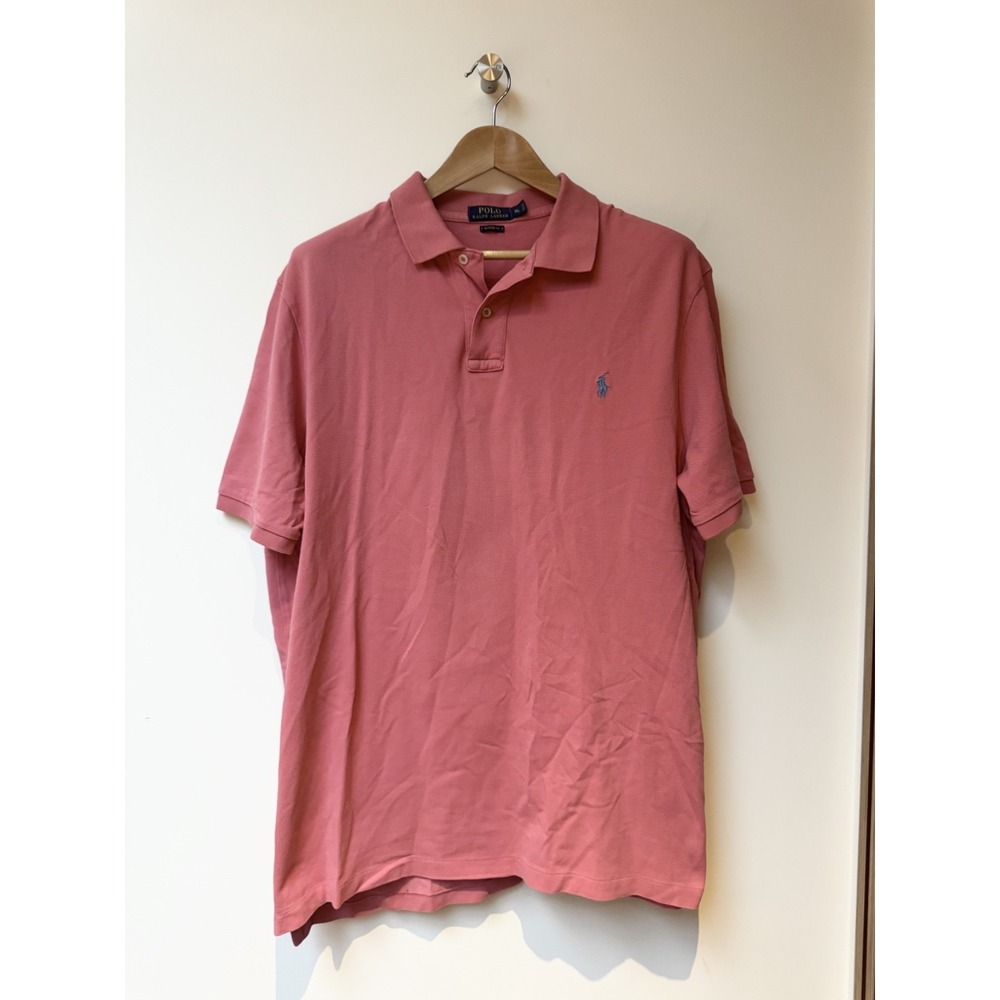 Polo Ralph Lauren Classic Fit Polo Shirt Coral Salmon Size XL‎